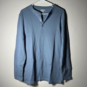 Qaulfort waffle Henley mens large New without tags